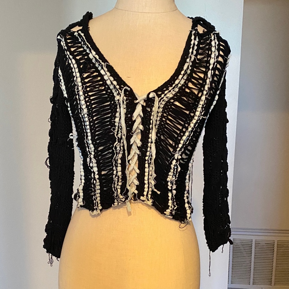 Stylish Black and White Women's Top